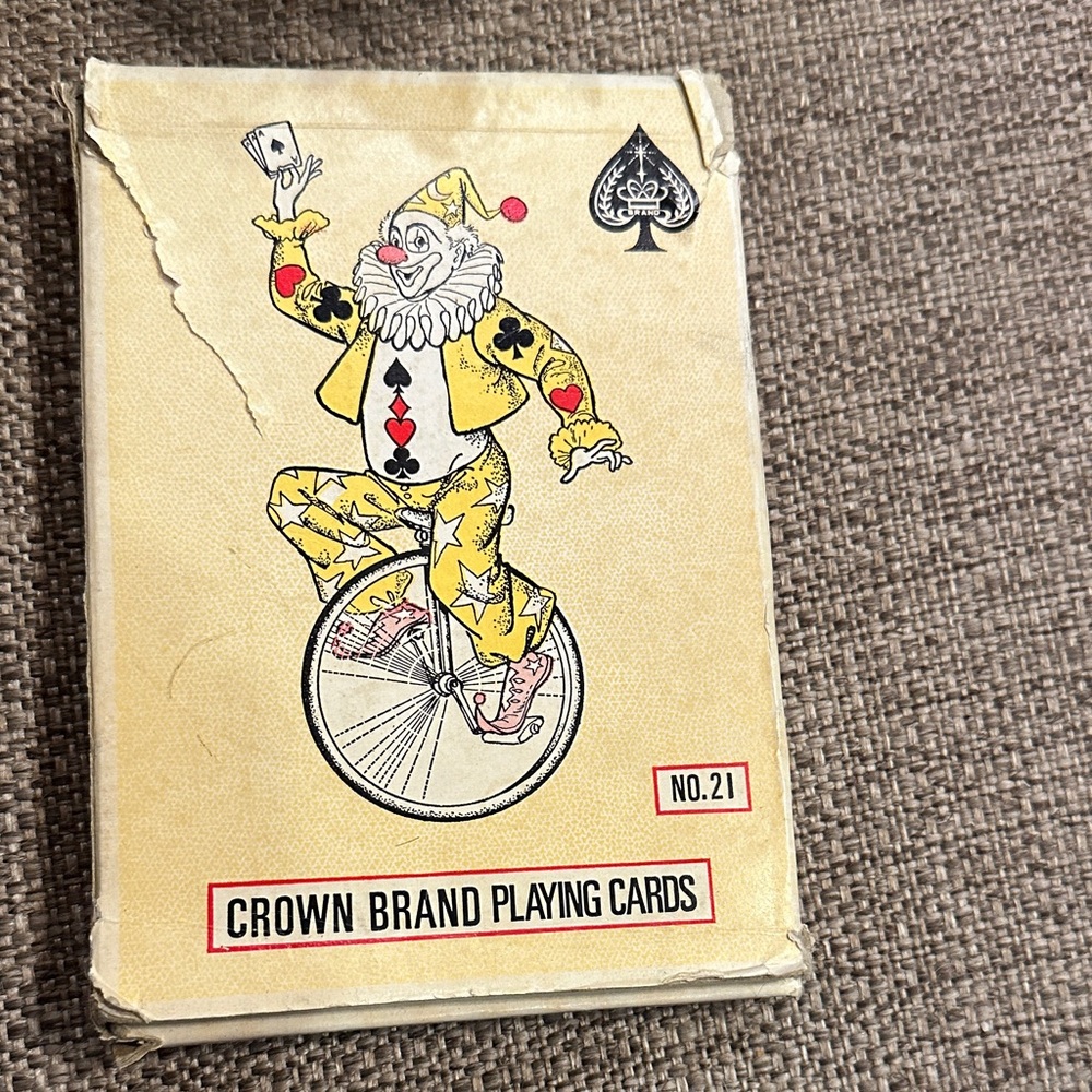 Crown Brand Playing Cards - Yellow and Black